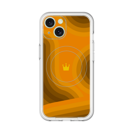 スリムプロテクションプレミアムケース with MagSafe［ CASEPLAY Winding Pattern - Orange ］