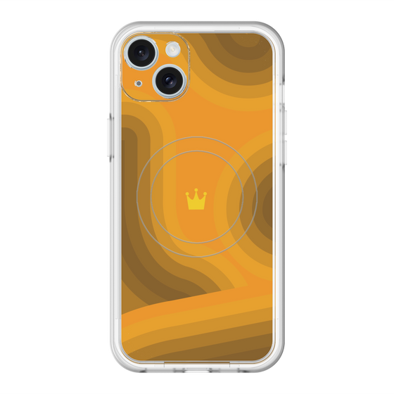 スリムプロテクションプレミアムケース with MagSafe［ CASEPLAY Winding Pattern - Orange ］