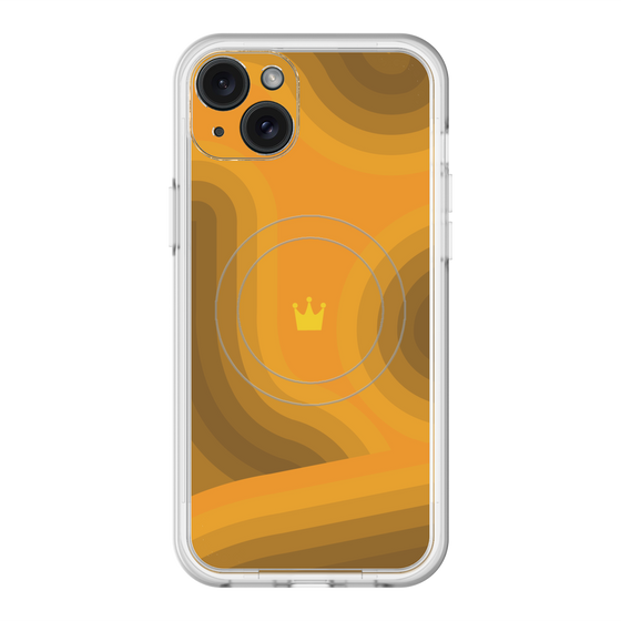 スリムプロテクションプレミアムケース with MagSafe［ CASEPLAY Winding Pattern - Orange ］
