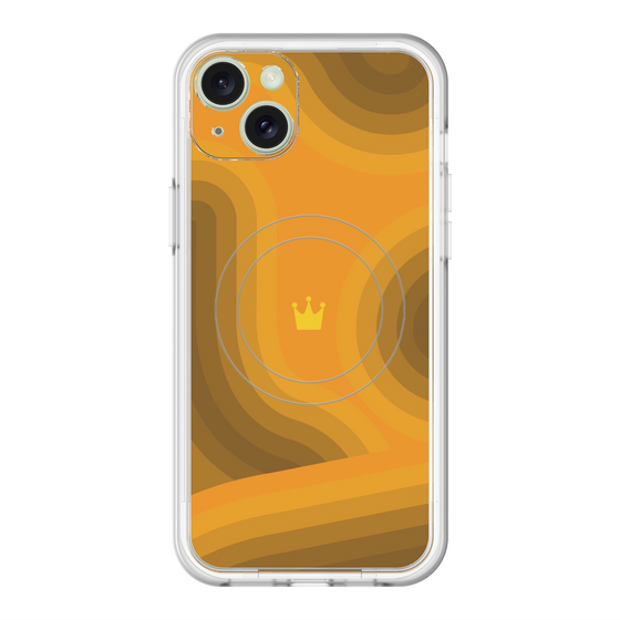 スリムプロテクションプレミアムケース with MagSafe［ CASEPLAY Winding Pattern - Orange ］
