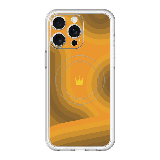 スリムプロテクションプレミアムケース with MagSafe［ CASEPLAY Winding Pattern - Orange ］