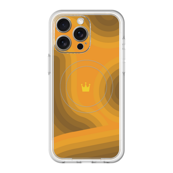スリムプロテクションプレミアムケース with MagSafe［ CASEPLAY Winding Pattern - Orange ］