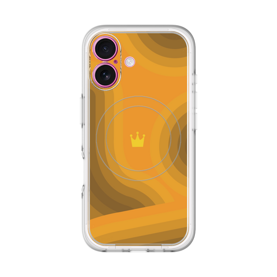 スリムプロテクションプレミアムケース with MagSafe［ CASEPLAY Winding Pattern - Orange ］