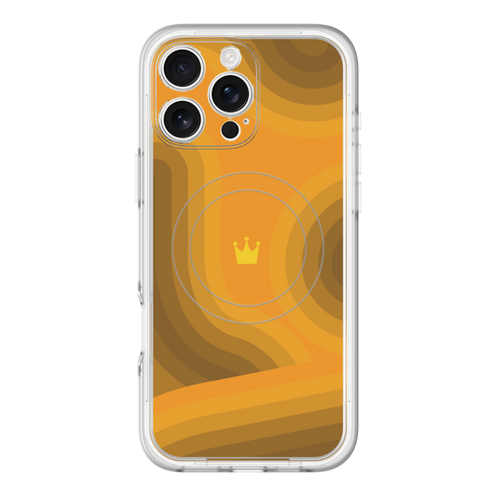 スリムプロテクションプレミアムケース with MagSafe［ CASEPLAY Winding Pattern - Orange ］