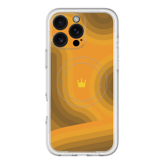 スリムプロテクションプレミアムケース with MagSafe［ CASEPLAY Winding Pattern - Orange ］