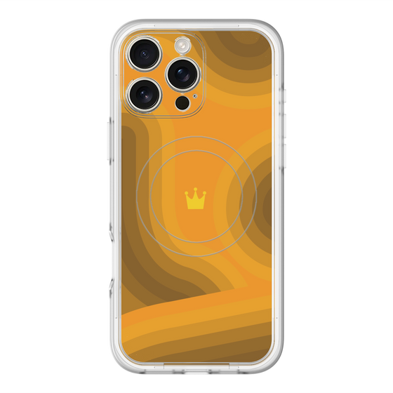 スリムプロテクションプレミアムケース with MagSafe［ CASEPLAY Winding Pattern - Orange ］