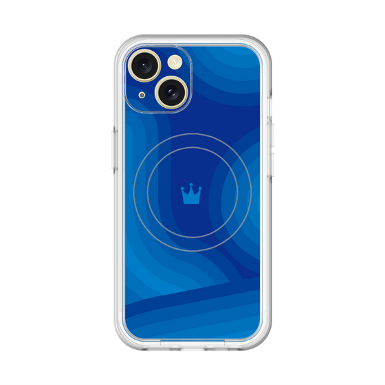 スリムプロテクションプレミアムケース with MagSafe［ CASEPLAY Winding Pattern - Blue ］