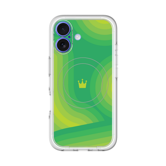スリムプロテクションプレミアムケース with MagSafe［ CASEPLAY Winding Pattern - Green ］