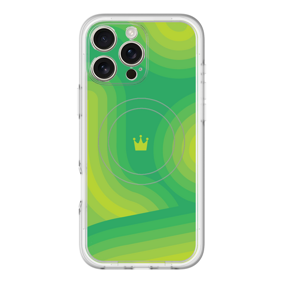 スリムプロテクションプレミアムケース with MagSafe［ CASEPLAY Winding Pattern - Green ］
