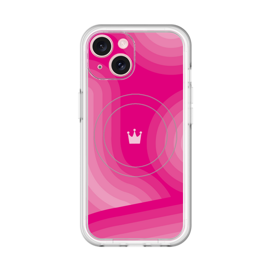 スリムプロテクションプレミアムケース with MagSafe［ CASEPLAY Winding Pattern - Pink ］
