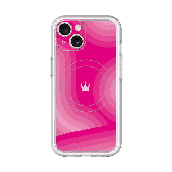 スリムプロテクションプレミアムケース with MagSafe［ CASEPLAY Winding Pattern - Pink ］