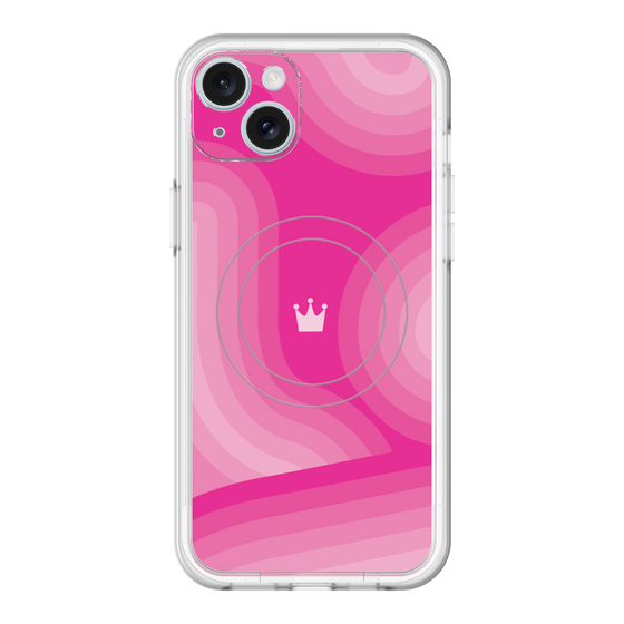 スリムプロテクションプレミアムケース with MagSafe［ CASEPLAY Winding Pattern - Pink ］