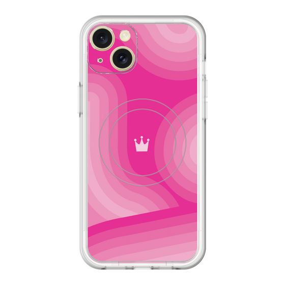 スリムプロテクションプレミアムケース with MagSafe［ CASEPLAY Winding Pattern - Pink ］