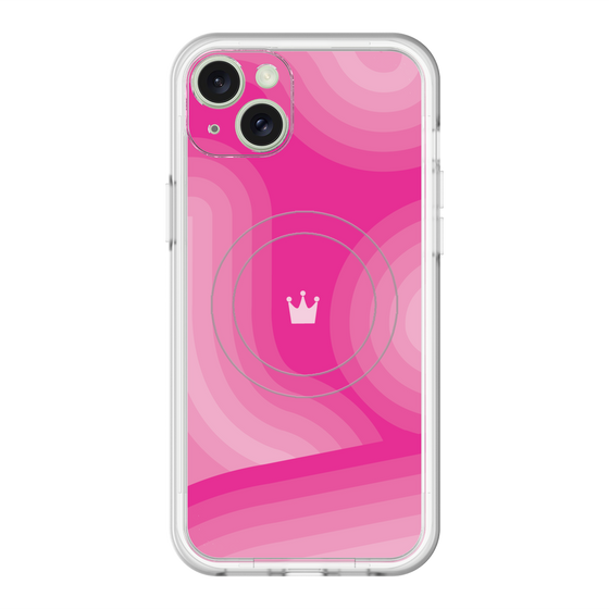 スリムプロテクションプレミアムケース with MagSafe［ CASEPLAY Winding Pattern - Pink ］