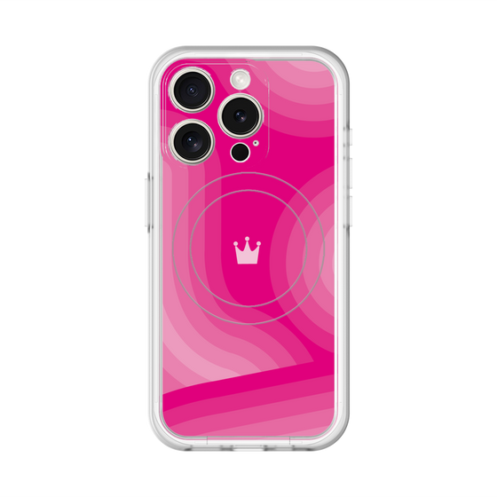 スリムプロテクションプレミアムケース with MagSafe［ CASEPLAY Winding Pattern - Pink ］