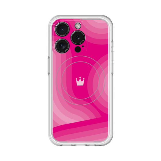 スリムプロテクションプレミアムケース with MagSafe［ CASEPLAY Winding Pattern - Pink ］