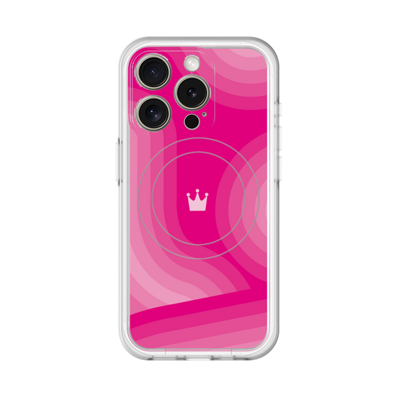 スリムプロテクションプレミアムケース with MagSafe［ CASEPLAY Winding Pattern - Pink ］