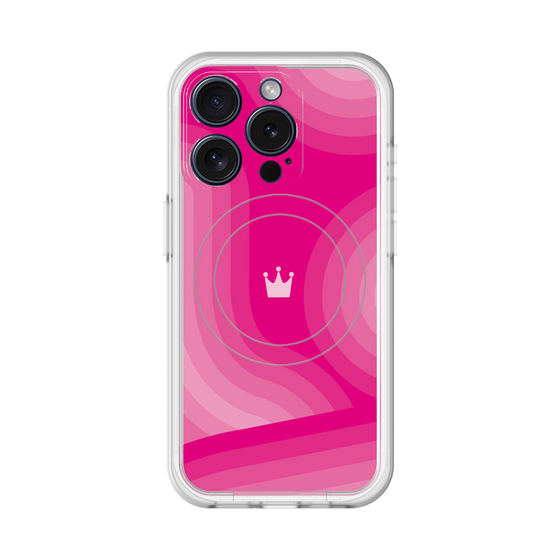 スリムプロテクションプレミアムケース with MagSafe［ CASEPLAY Winding Pattern - Pink ］