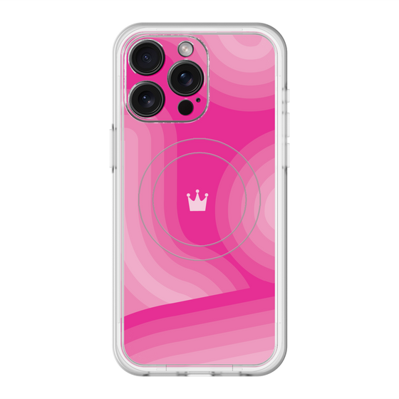 スリムプロテクションプレミアムケース with MagSafe［ CASEPLAY Winding Pattern - Pink ］