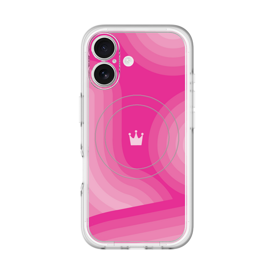 スリムプロテクションプレミアムケース with MagSafe［ CASEPLAY Winding Pattern - Pink ］