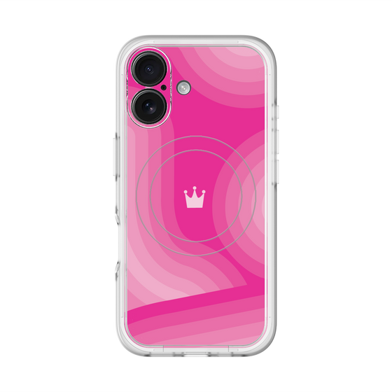 スリムプロテクションプレミアムケース with MagSafe［ CASEPLAY Winding Pattern - Pink ］