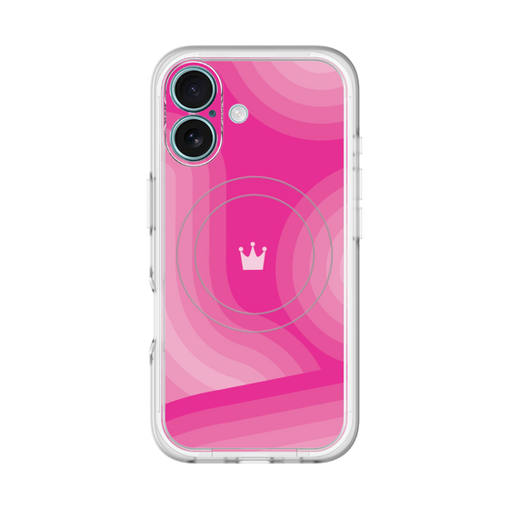 スリムプロテクションプレミアムケース with MagSafe［ CASEPLAY Winding Pattern - Pink ］