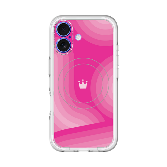 スリムプロテクションプレミアムケース with MagSafe［ CASEPLAY Winding Pattern - Pink ］