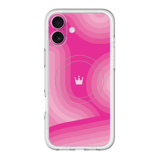 スリムプロテクションプレミアムケース with MagSafe［ CASEPLAY Winding Pattern - Pink ］