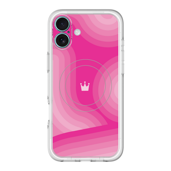 スリムプロテクションプレミアムケース with MagSafe［ CASEPLAY Winding Pattern - Pink ］