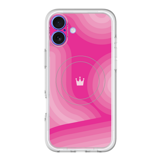 スリムプロテクションプレミアムケース with MagSafe［ CASEPLAY Winding Pattern - Pink ］