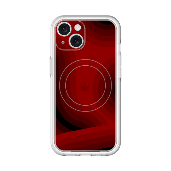 スリムプロテクションプレミアムケース with MagSafe［ CASEPLAY Winding Pattern - Red ］