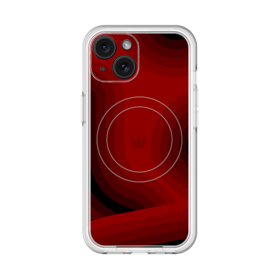 スリムプロテクションプレミアムケース with MagSafe［ CASEPLAY Winding Pattern - Red ］