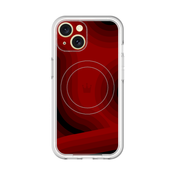 スリムプロテクションプレミアムケース with MagSafe［ CASEPLAY Winding Pattern - Red ］