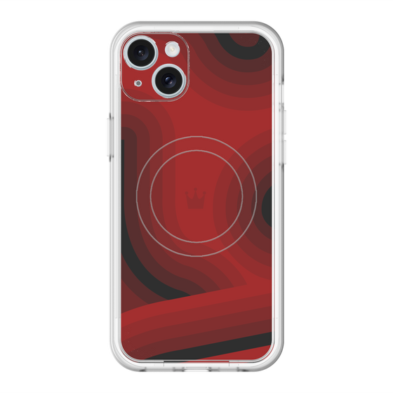 スリムプロテクションプレミアムケース with MagSafe［ CASEPLAY Winding Pattern - Red ］