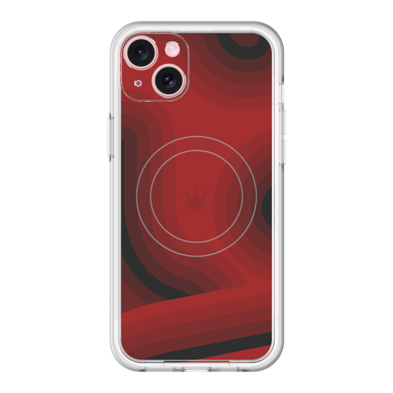 スリムプロテクションプレミアムケース with MagSafe［ CASEPLAY Winding Pattern - Red ］