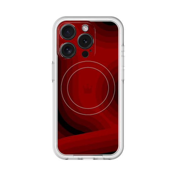 スリムプロテクションプレミアムケース with MagSafe［ CASEPLAY Winding Pattern - Red ］