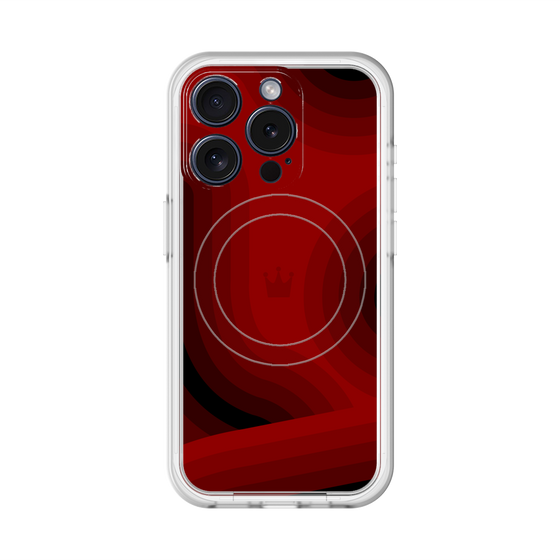 スリムプロテクションプレミアムケース with MagSafe［ CASEPLAY Winding Pattern - Red ］