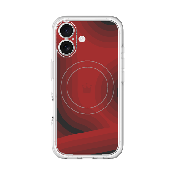 スリムプロテクションプレミアムケース with MagSafe［ CASEPLAY Winding Pattern - Red ］