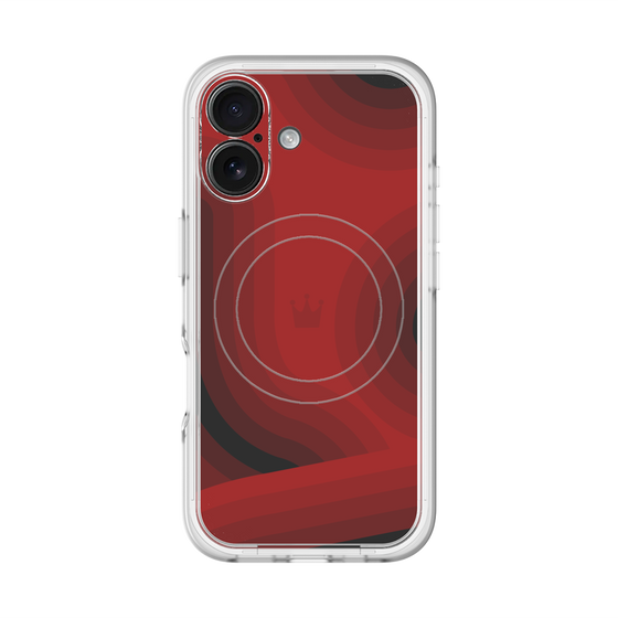スリムプロテクションプレミアムケース with MagSafe［ CASEPLAY Winding Pattern - Red ］