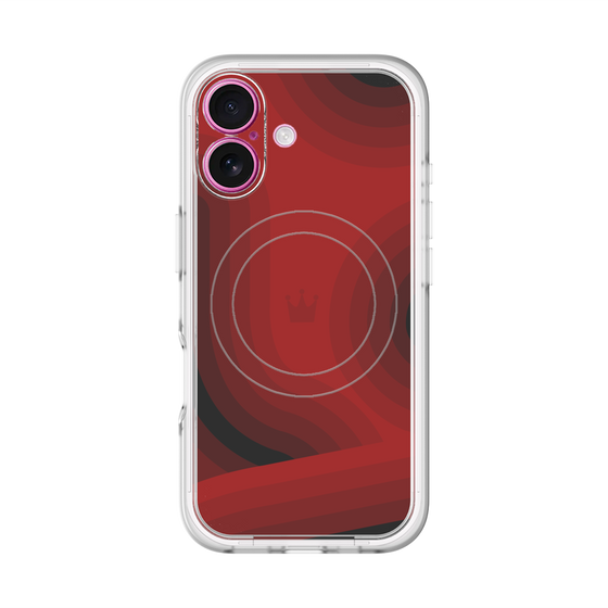 スリムプロテクションプレミアムケース with MagSafe［ CASEPLAY Winding Pattern - Red ］