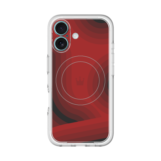 スリムプロテクションプレミアムケース with MagSafe［ CASEPLAY Winding Pattern - Red ］