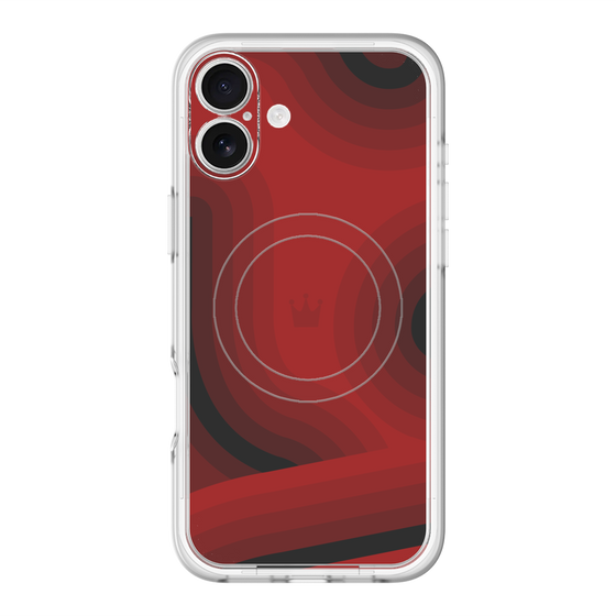 スリムプロテクションプレミアムケース with MagSafe［ CASEPLAY Winding Pattern - Red ］