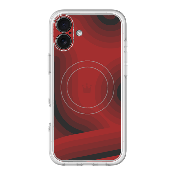 スリムプロテクションプレミアムケース with MagSafe［ CASEPLAY Winding Pattern - Red ］