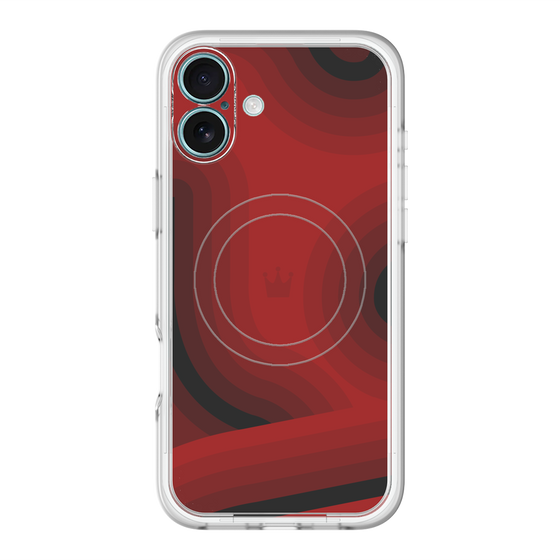 スリムプロテクションプレミアムケース with MagSafe［ CASEPLAY Winding Pattern - Red ］