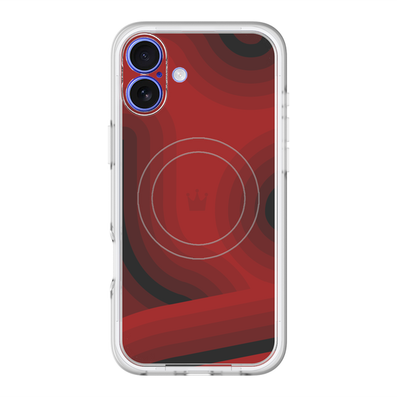 スリムプロテクションプレミアムケース with MagSafe［ CASEPLAY Winding Pattern - Red ］
