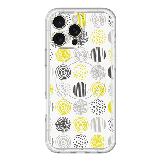 スリムプロテクションプレミアムケース with MagSafe［ Nordic Circle - Yellow ］