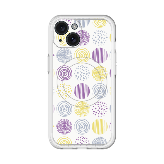 スリムプロテクションプレミアムケース with MagSafe［ Nordic Circle - Purple ］