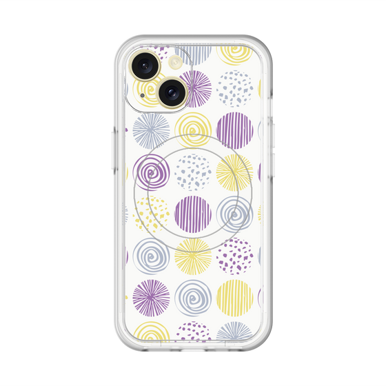 スリムプロテクションプレミアムケース with MagSafe［ Nordic Circle - Purple ］
