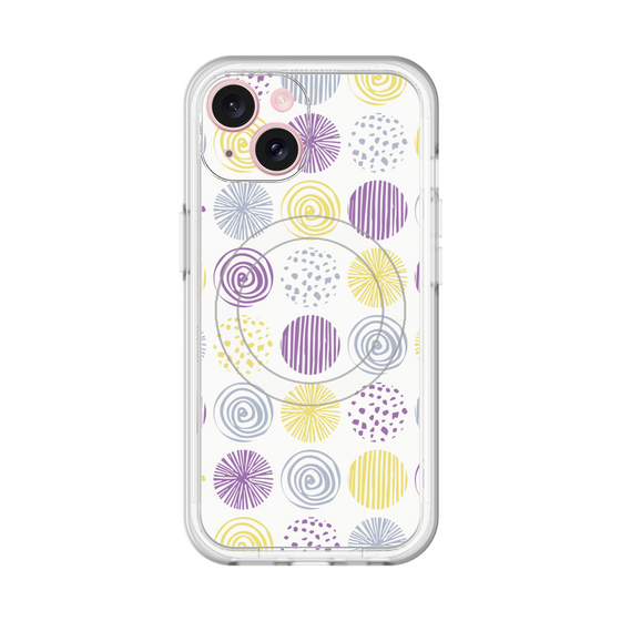 スリムプロテクションプレミアムケース with MagSafe［ Nordic Circle - Purple ］