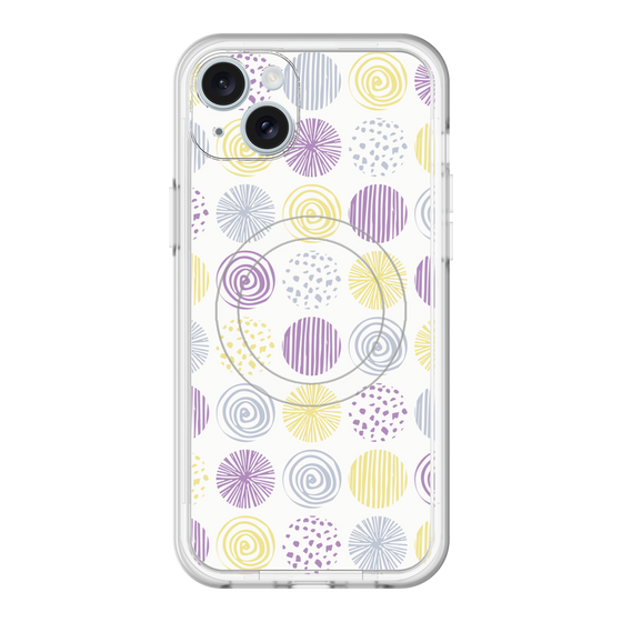 スリムプロテクションプレミアムケース with MagSafe［ Nordic Circle - Purple ］